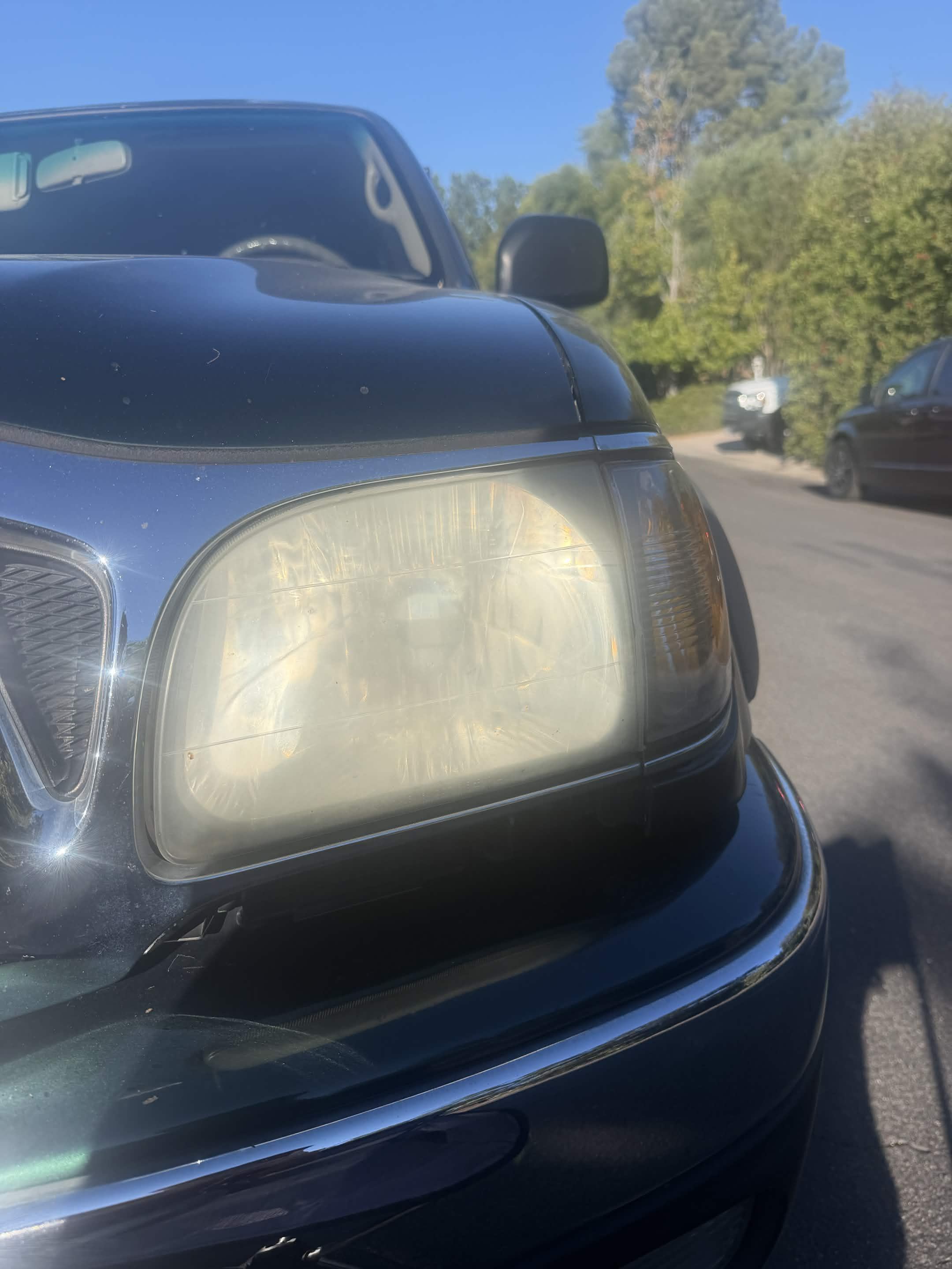Headlight before restoration
